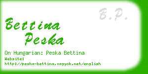 bettina peska business card